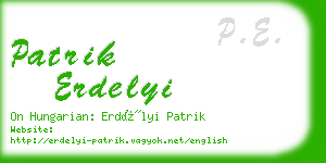 patrik erdelyi business card